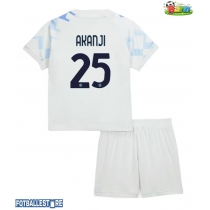 Inter Milan Manuel Akanji #25 Bortedraktsett Barn 2025-26 Kortermet (+ Korte bukser)